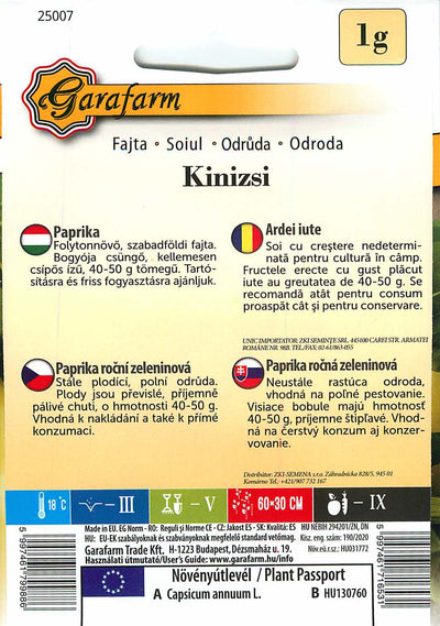 Paprika - Kinizsi - 1g